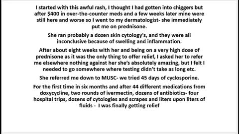 After over 6 months and 44 different medications she is starting to get relief from the vax