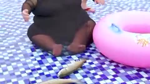 Funny mother and child