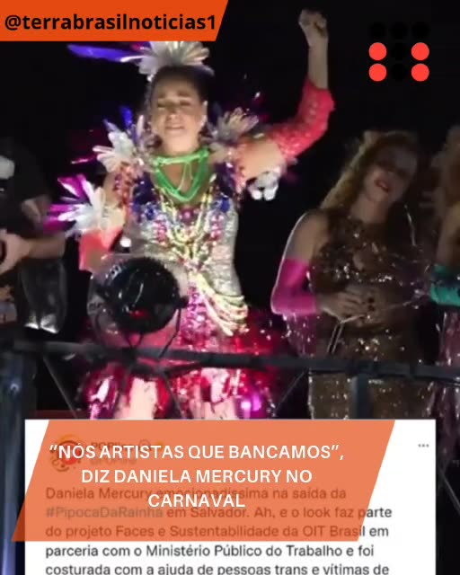 “Nós artistas que bancamos”, diz Daniela Mercury no carnaval