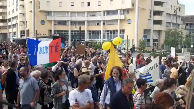 Massive Protests Against Vaccine Passports in France 7/17/21