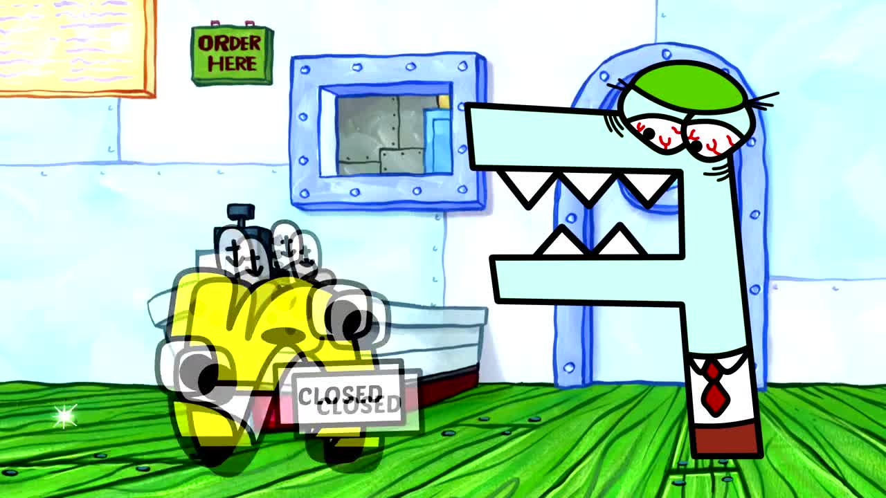 Spongebob vs Alphabet Lore funny Animation