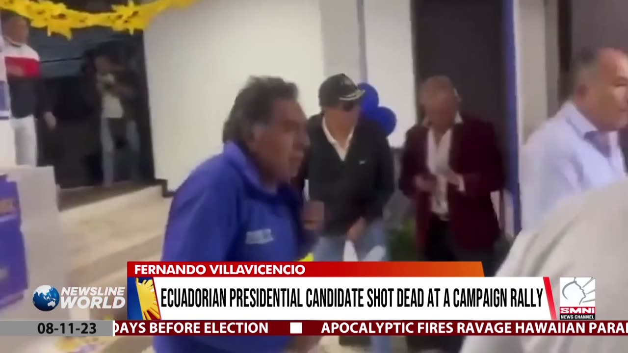 Ecuadorian presidential candidate shot dead at a campaign rally