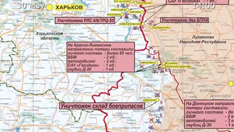 Russian Defence Ministry report on the progress of the special military operation (30 May 2023
