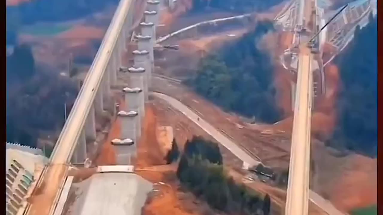 Constructing roads through mountains in China