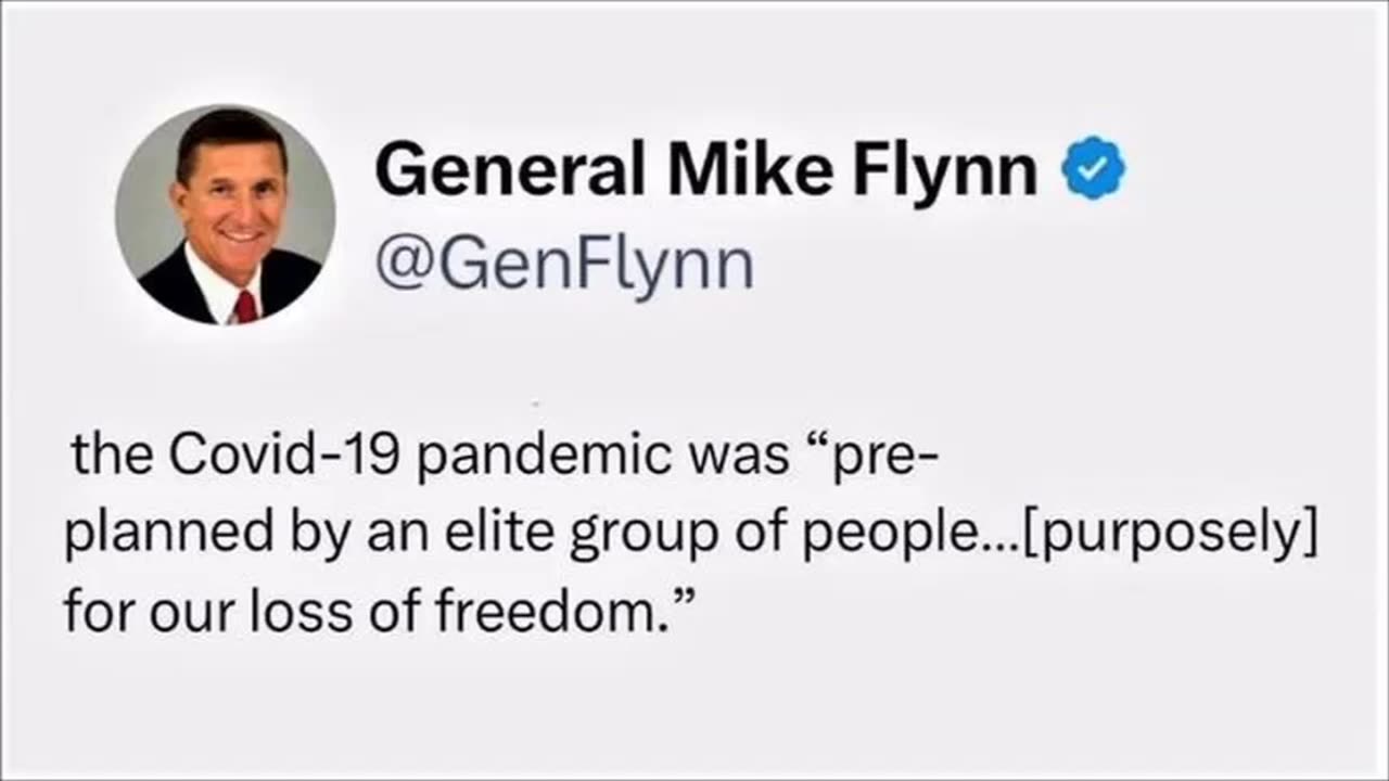 GenFlynn - C-19 was pre-planned