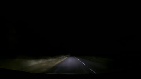 Night driving back to the campsite. Dartmoor. Speedlapse 29th Sep 2022