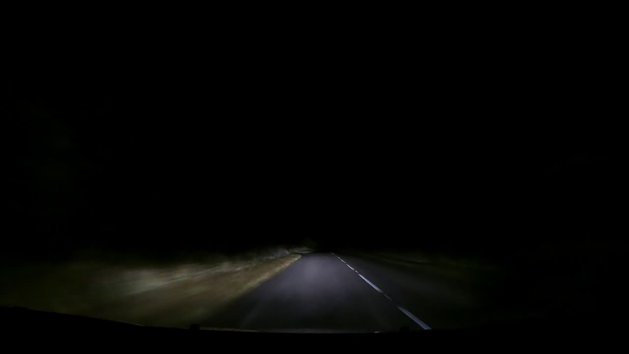 Night driving back to the campsite. Dartmoor. Speedlapse 29th Sep 2022