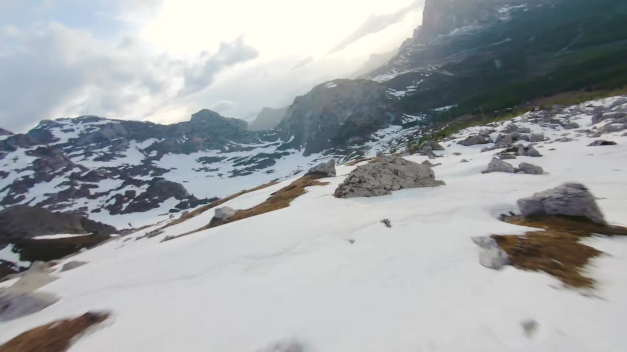 Drone Shots of Beautiful Mountains with Snow ❄