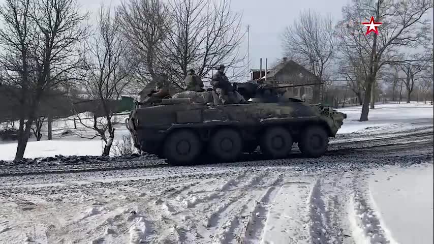Mechanized column of the RF Armed Forces in the Sumy region