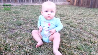 Funny Babies Scared of Grass Compilation