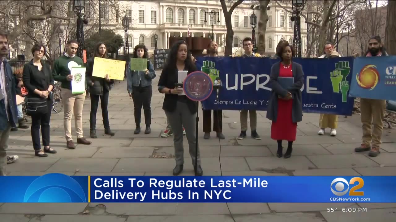 Advocates rally for fewer e-commerce delivery hubs