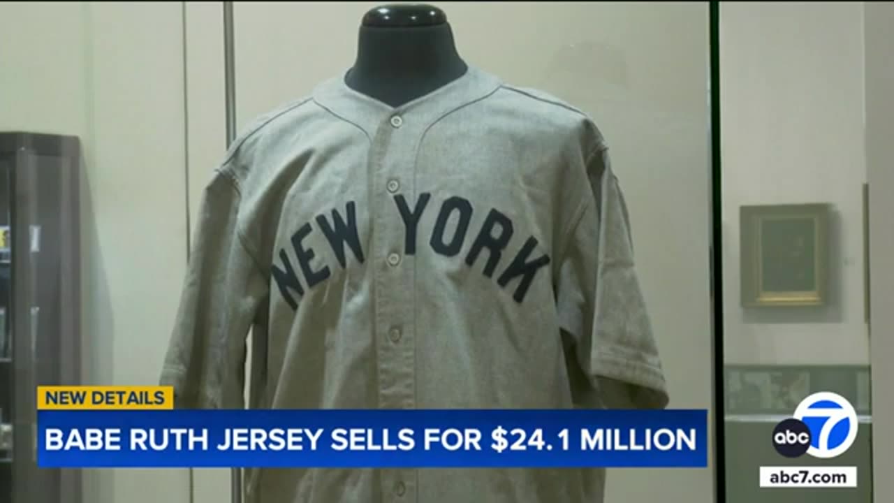 Babe Ruth's 'called shot' jersey sells at auction for over $24 million