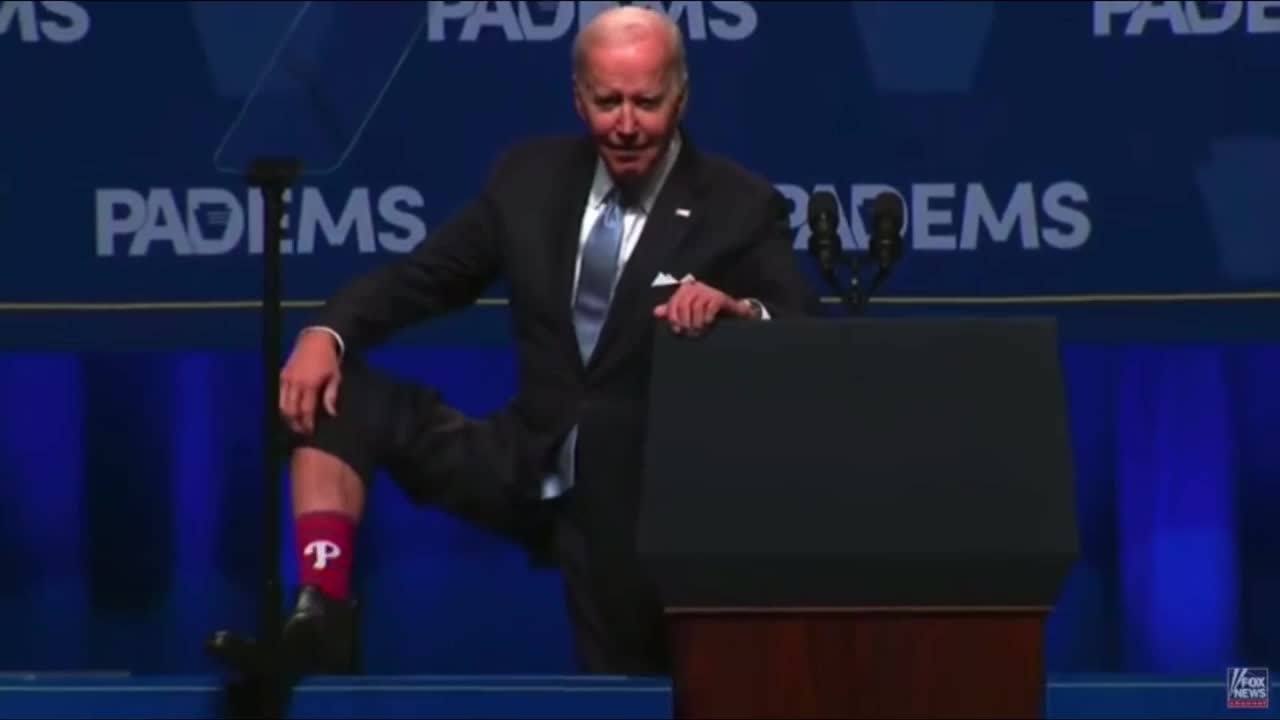 Joe Biden fist pumps to “Let’s Go Brandon“ chant.