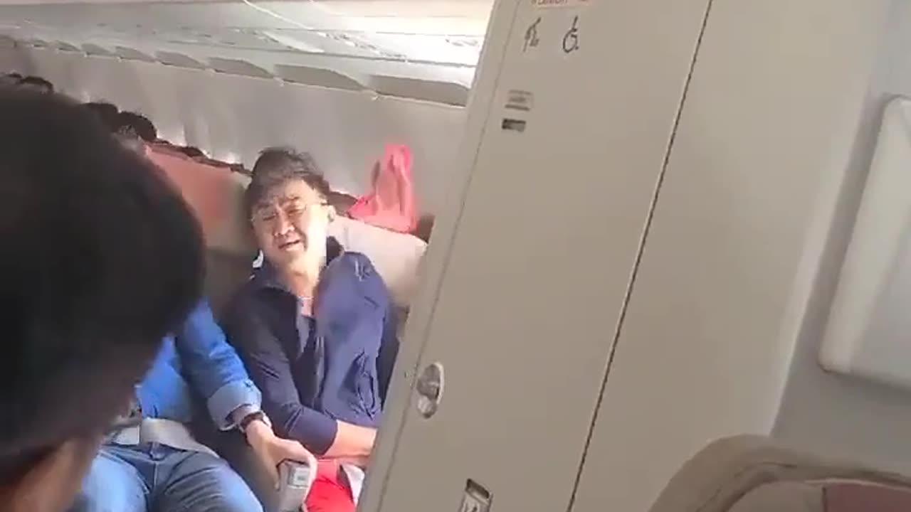 Accidentally opened the door on the plane