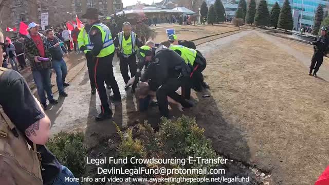 Calgary Alberta Canada Police BRUTALITY and POLICE ASSAULT | March 19th World Wide Rally For Freedom