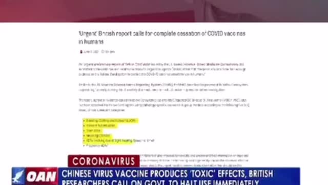 OAN reports about the CoVid19 Vaccines.