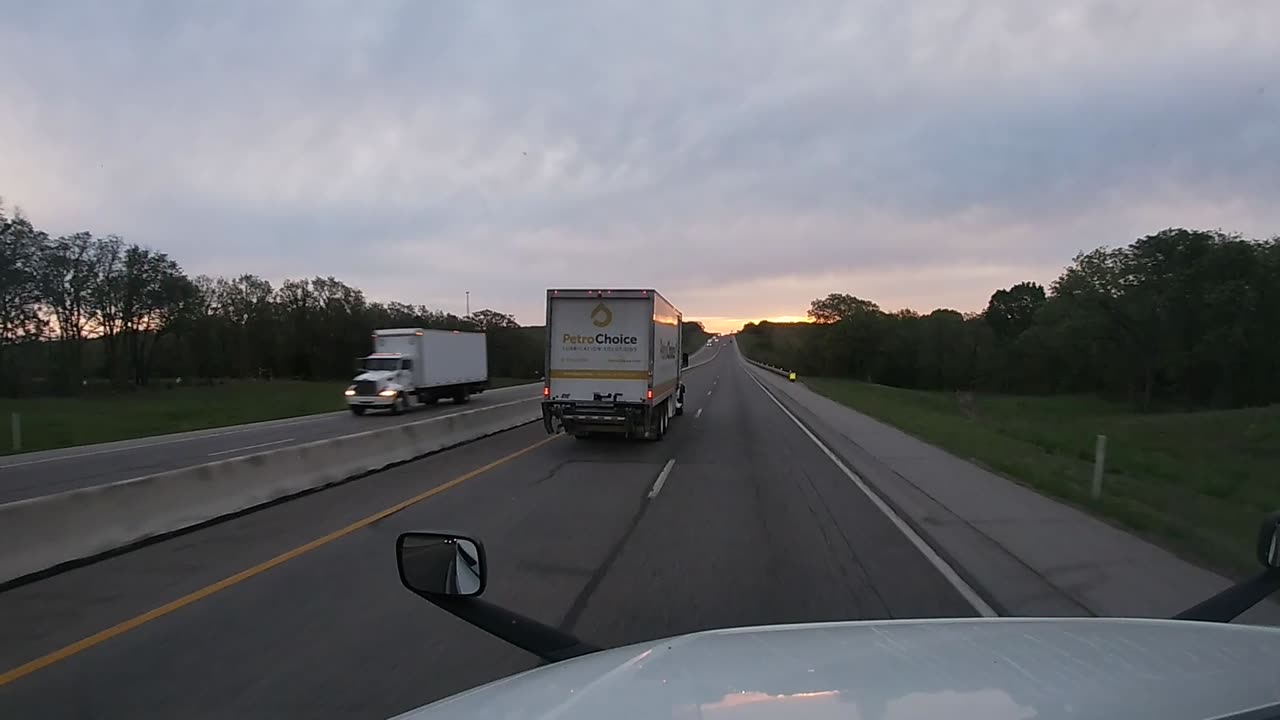 Sunrise and lightning