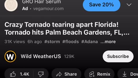 Tornado in Palm Beach Gardens? I’d have to see it with my own eyes to believe it.