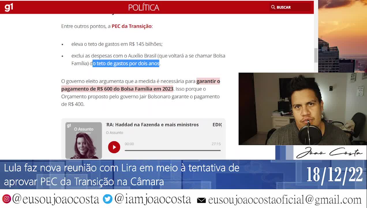 Lula faz nova reunião com Lira em meio à tentativa de aprovar PEC da Transição na Câmara.