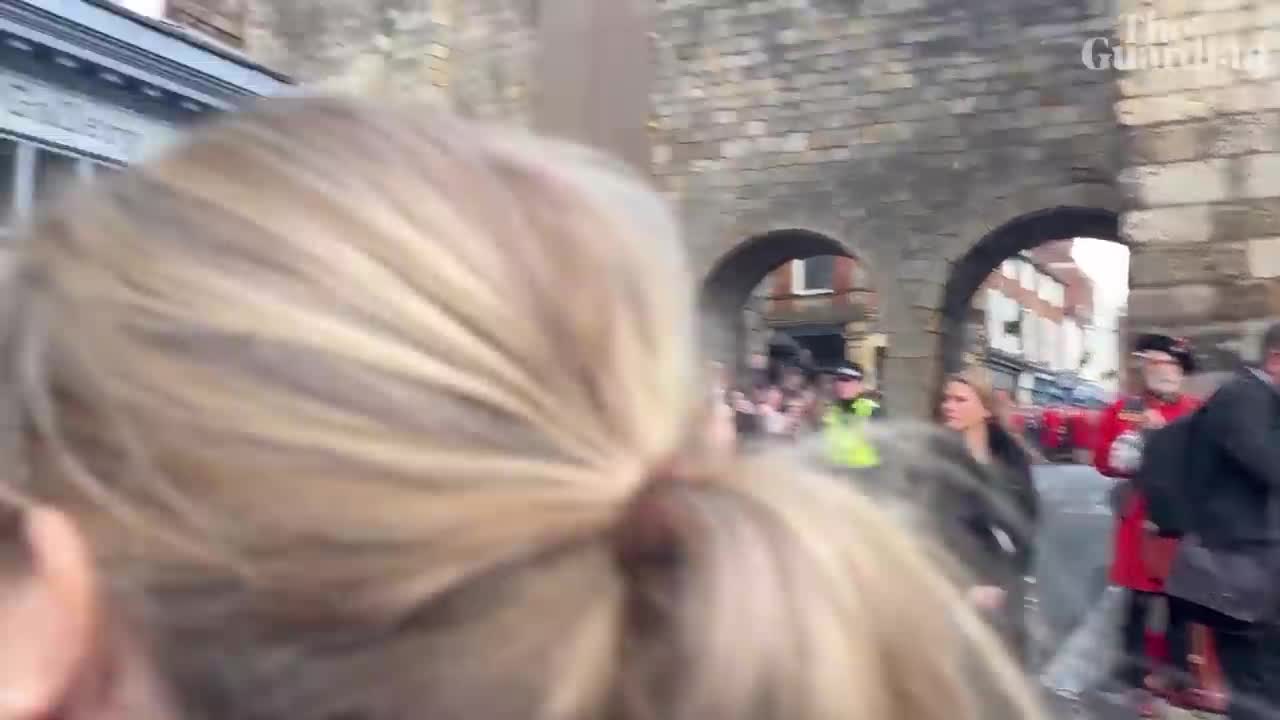 King Charles and Camilla nearly hit with eggs on walkabout in York