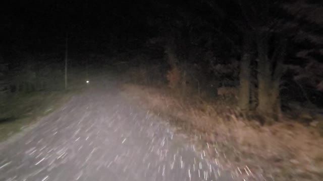 Snowy trip home tonight from woodcarving club.