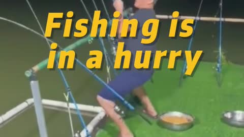 Fishing is in a hurry