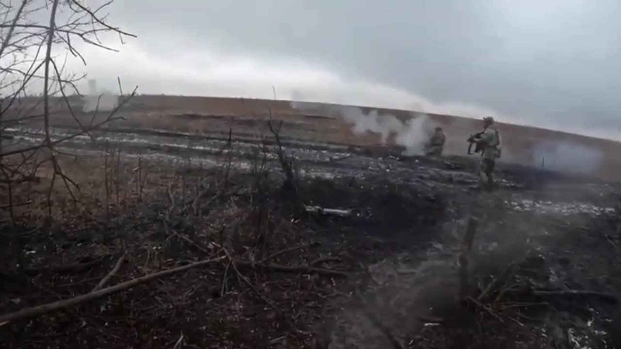 Ukrainians Firing a Volley of RPGs at Russian Lines