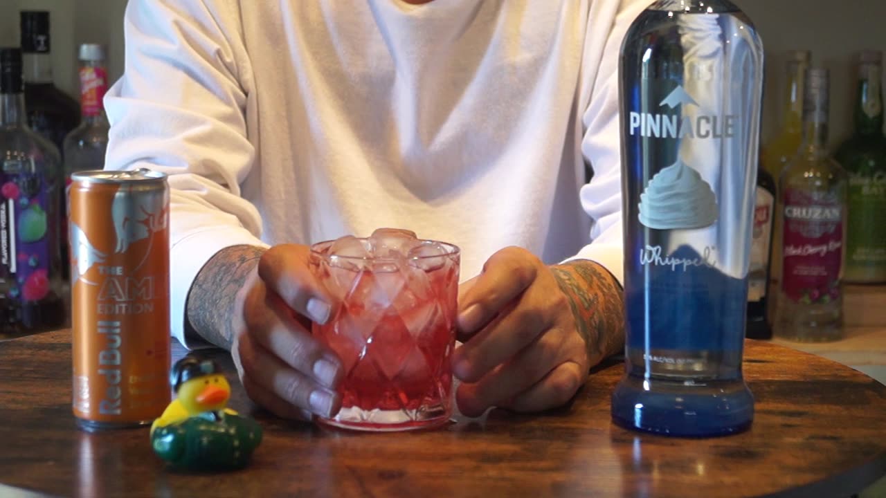 H.D. Vititoe - Pinnacle Whipped Cream Vodka & Red Bull Strawberry Apricot Energy Drink