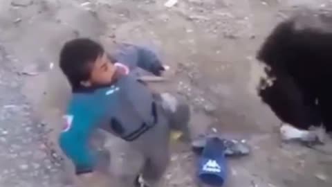 A goat Vs Small man