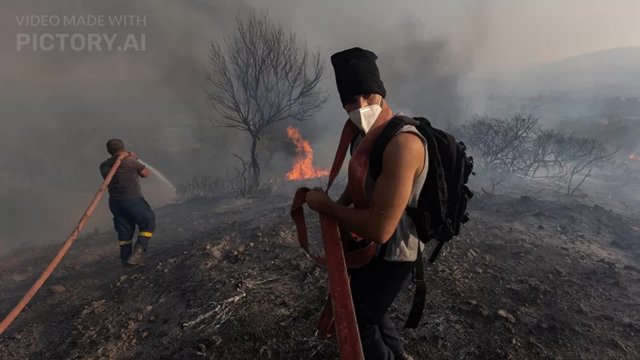 Greece fires: Satellite images and maps show extent of damage