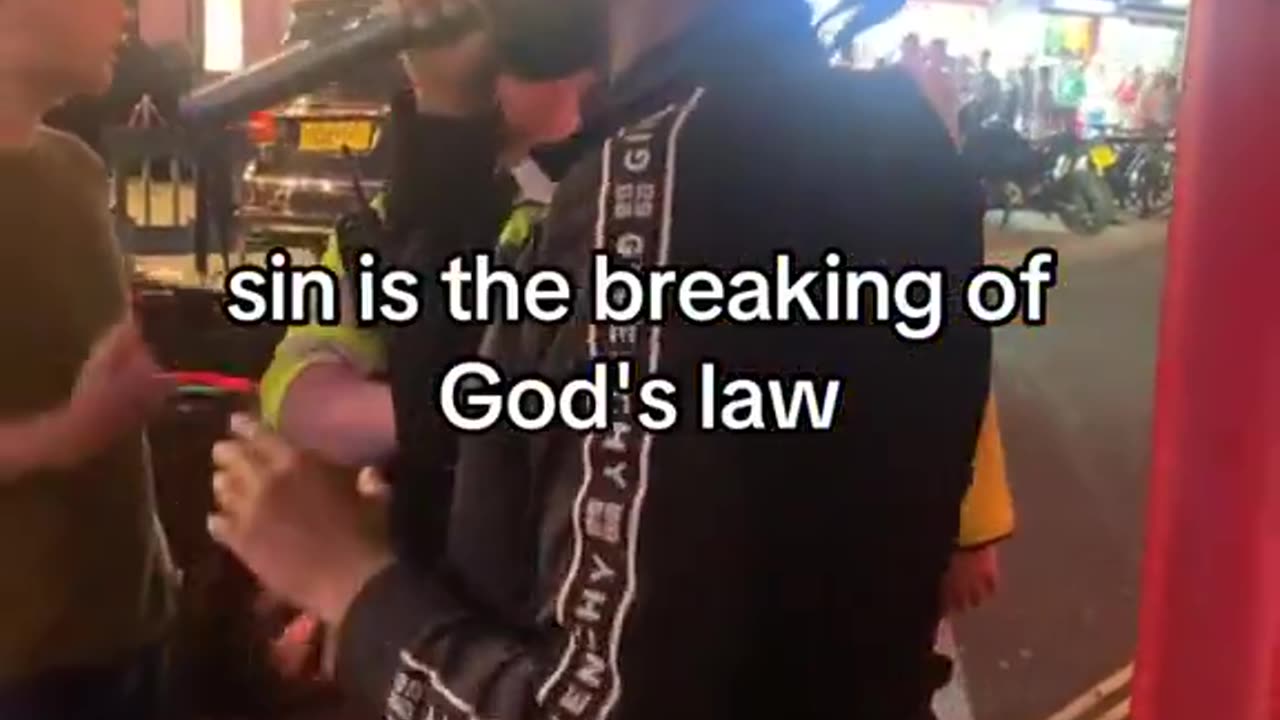 Police takes young mans microphone while preaching the GOSPEL!