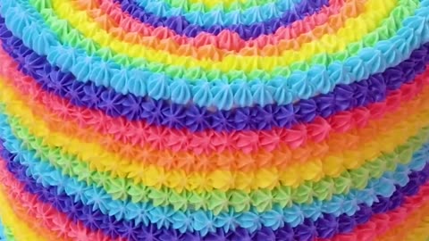 #shorts Beautiful Rainbow Birthday Cake Decorating Idea