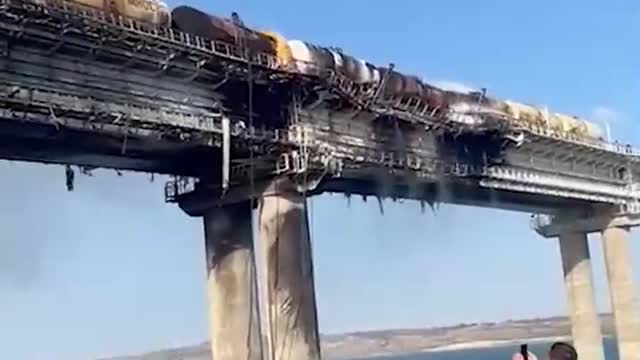 Even closer images of the Crimean Bridge.