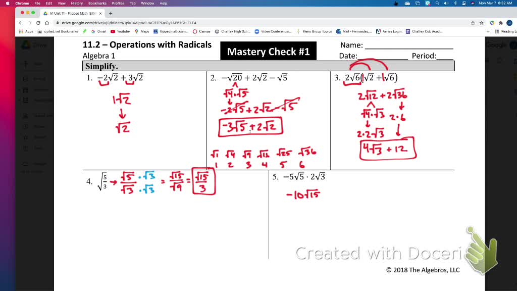 IM2 Alg 1 Trad. 11.2 Mastery Check #1