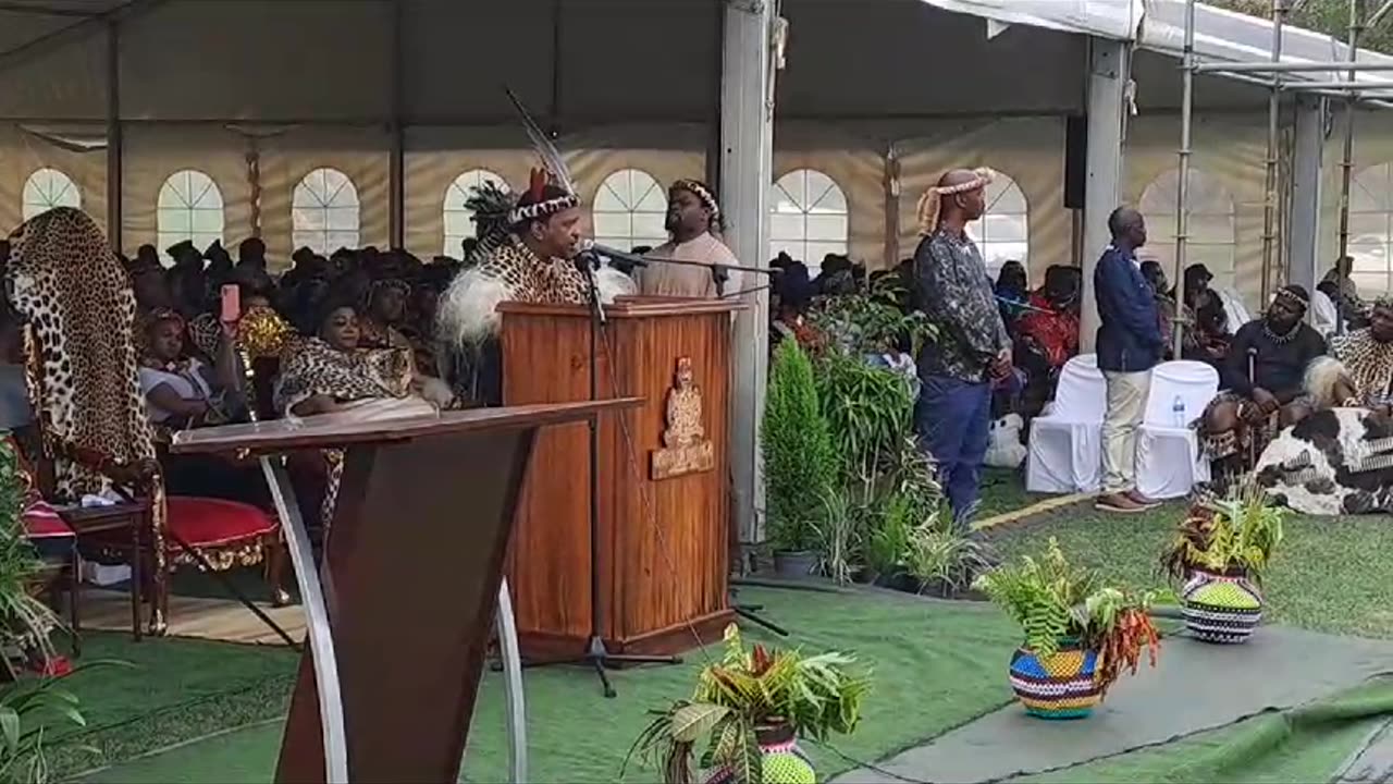 King Misuzulu KaZwelithini speaks at the annual commemoration of the King Shaka's day in KZN