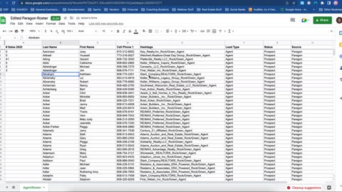 Put # of Sales in Paragon Spreadsheet