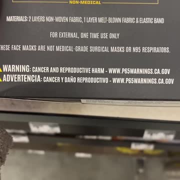 口罩盒子上寫口罩致癌