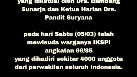 Sabtu 05/03/2011 Pengesahan 99/85 IKSPI Kera Sakti yang dihadiri sekitar 4000 anggota