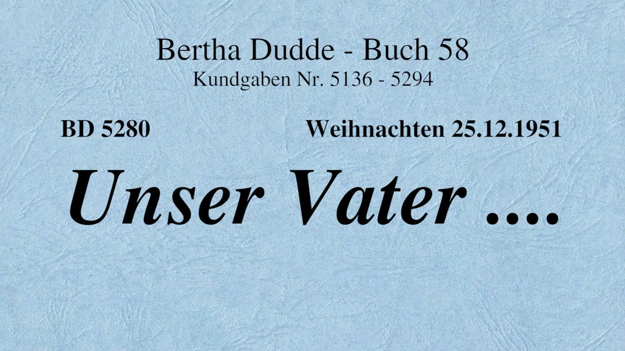 BD 5280 - UNSER VATER ....