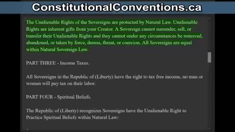 Constitution of The Sovereigns'