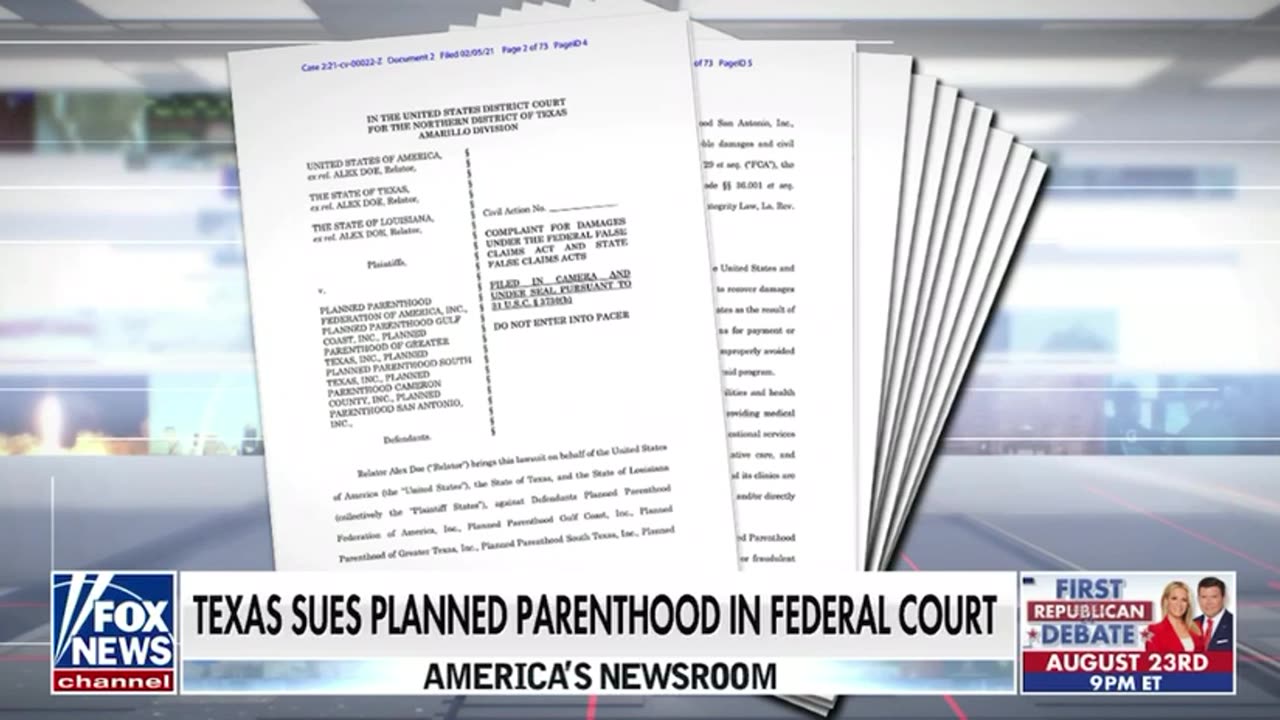 Texas Sues Planned Parenthood in Federal Court