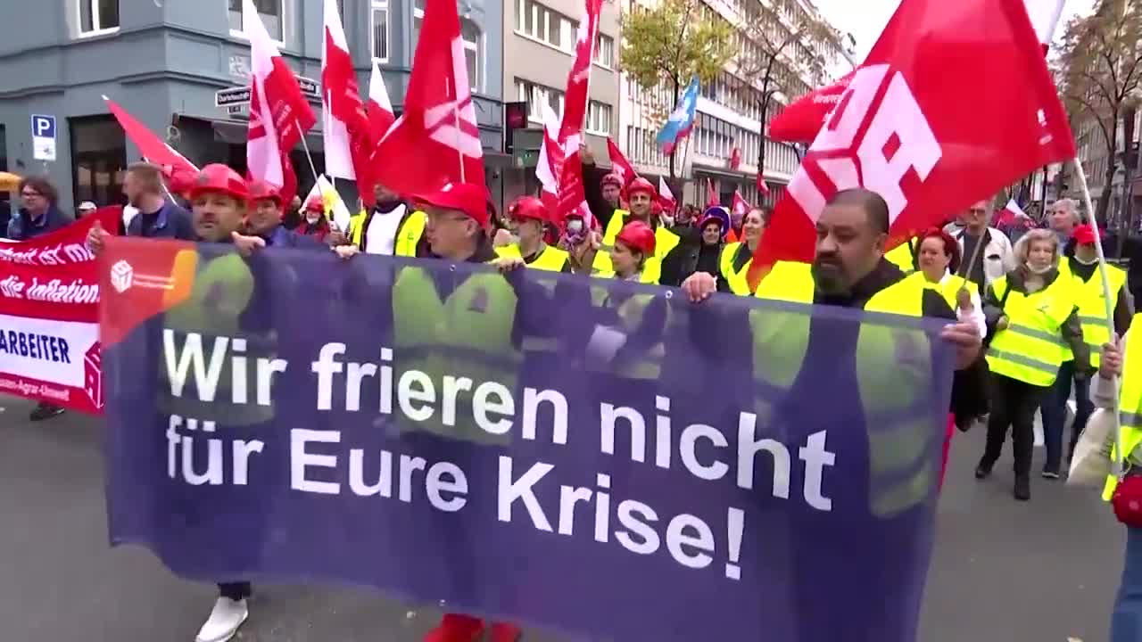 Protesters in Germany demand energy relief