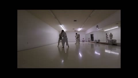 Sparring Practice in Dojo