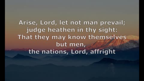 Psalm 9 Vs 13-20: Tune St Neot