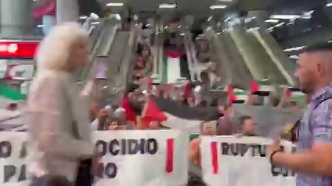 # Spain Demonstrators took control of Atocha station in Madrid