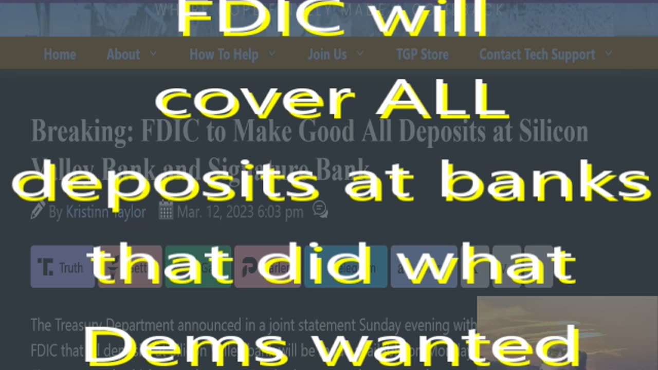 Ep 110 Banks that did what Dems wanted will get all depositors funds covered by FDIC & more