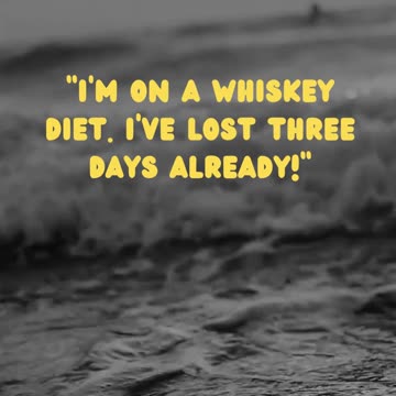 Whiskey Diet Woes: Losing Time with a Chuckle (Diet Humor!)