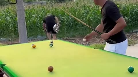 Funny and Smart Billiard Players