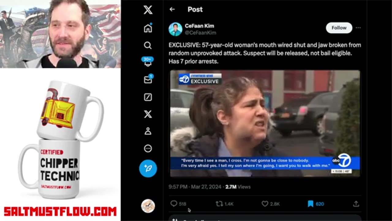 Black Man With 7 Prior Arrests Breaks Woman's Jaw in Unprovoked Attack