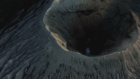 Drone Footage Of A Volcanic Crater